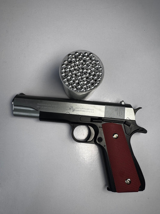 Silver Colt M1911 Airsoft Toy Gun – Realistic Metal Build, Durable Design & Perfect for Cosplay and Role Play