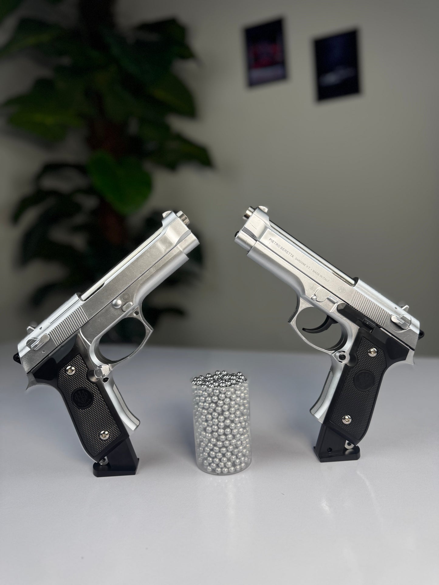 Silver M92 Beretta Airsoft Toy Gun – Realistic, Durable & Fun for Airsoft Enthusiasts